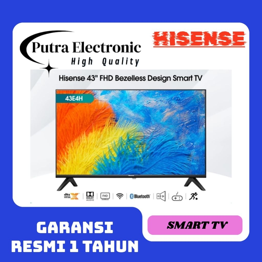HISENSE 43E4H FHD SMART TV BEZZELESS 43 INCH