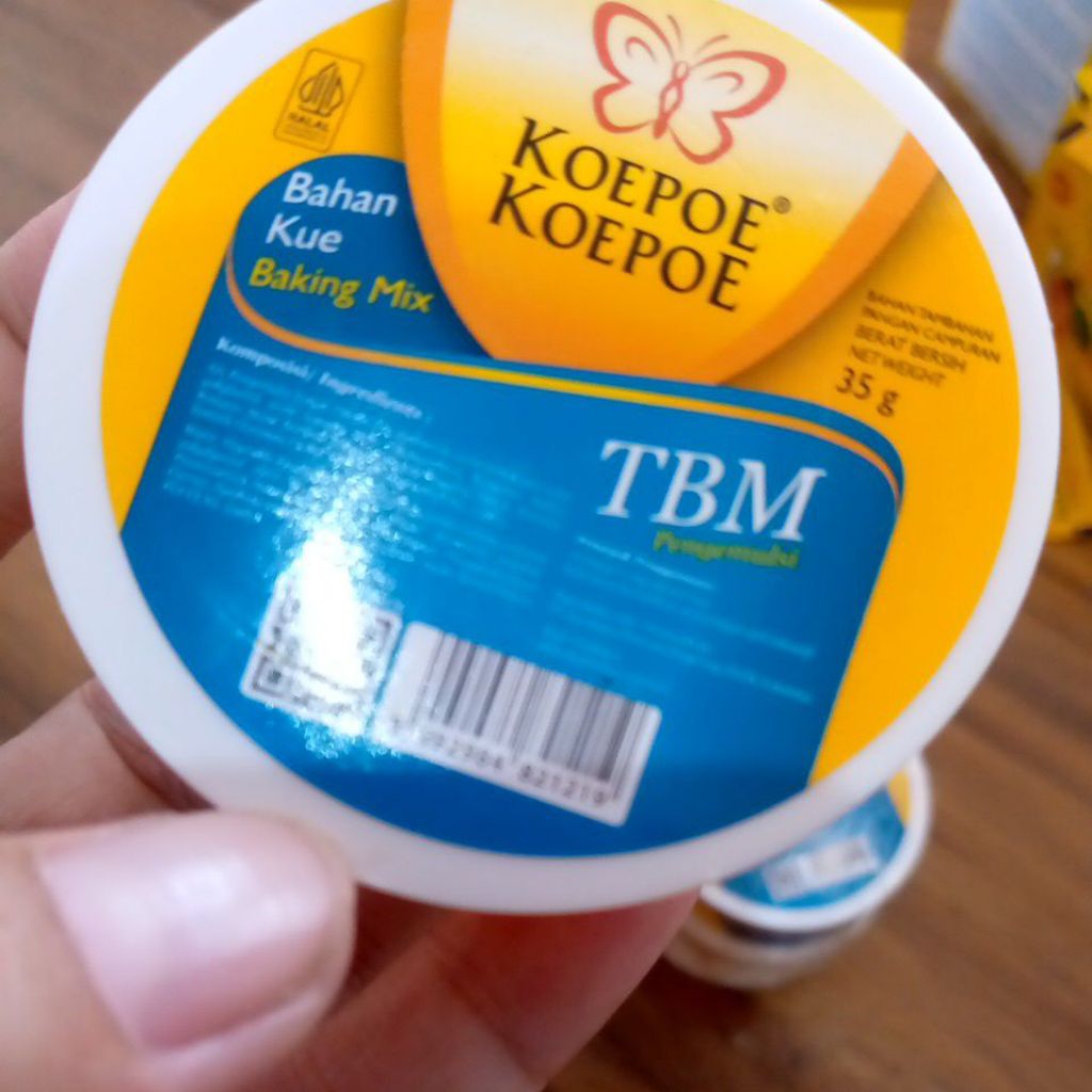 

koepoe koepoe TBM pengemulsi bahan tambahan pangan campuran bahan kue baking mix kemasan 35 gram