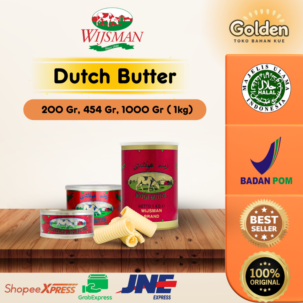

Wijsman Butter Saltedn 200 gr/454 gr/1000 gr (1Kg) Original