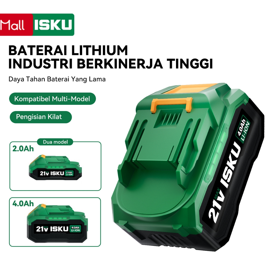 ISKU 21V lithium battery power tool accessories lithium battery pack 5 10 pcs kompatibel dengan bany