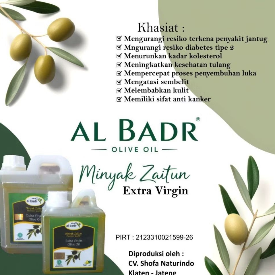 

Minyak Zaitun Extra Virgin Al Badr Membantu Menurunkan Kadar Gula Diabetes secara alami.