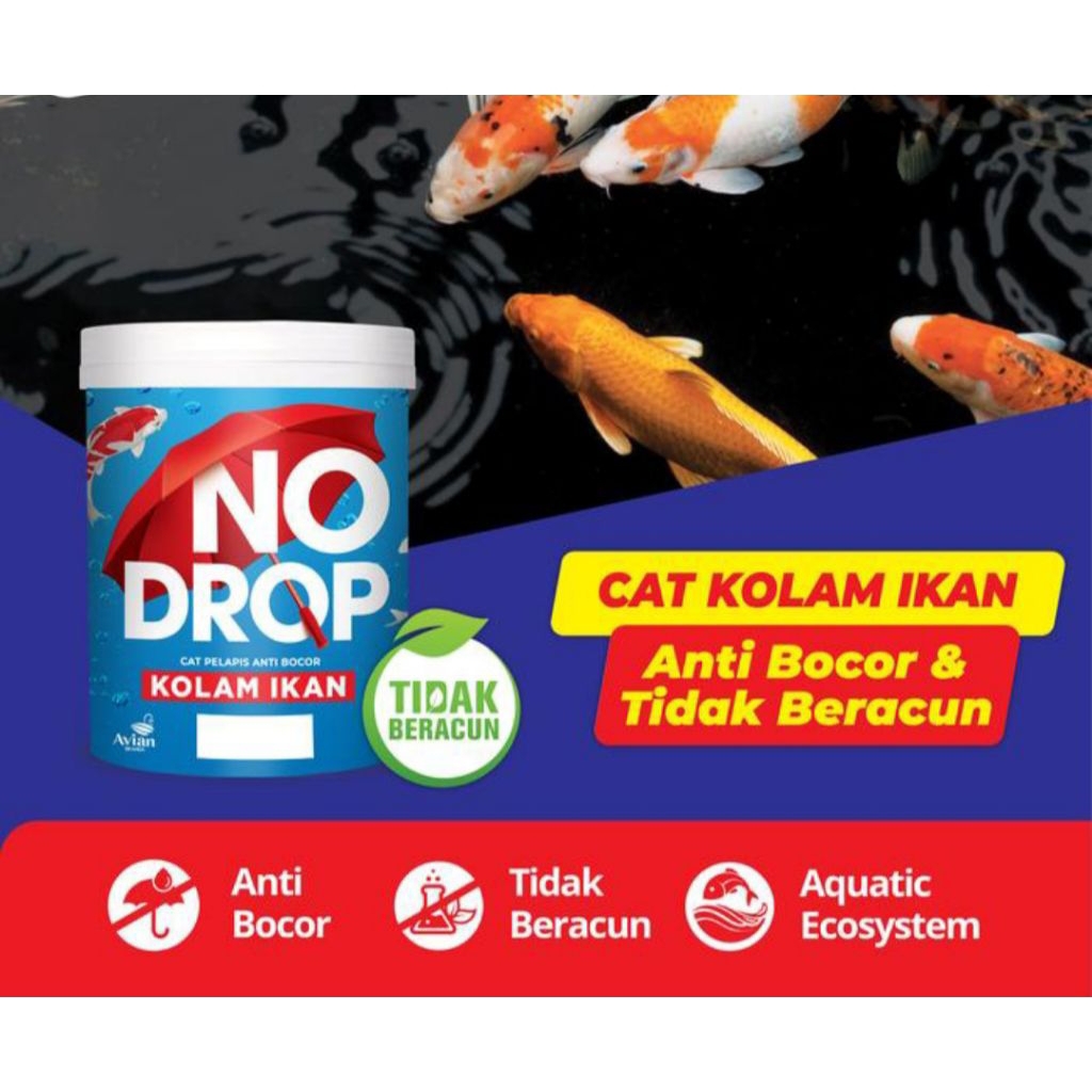 NO DROP KOLAM IKAN - Nodrop Cat Pelapis Anti Bocor Kolam Ikan 1Kg