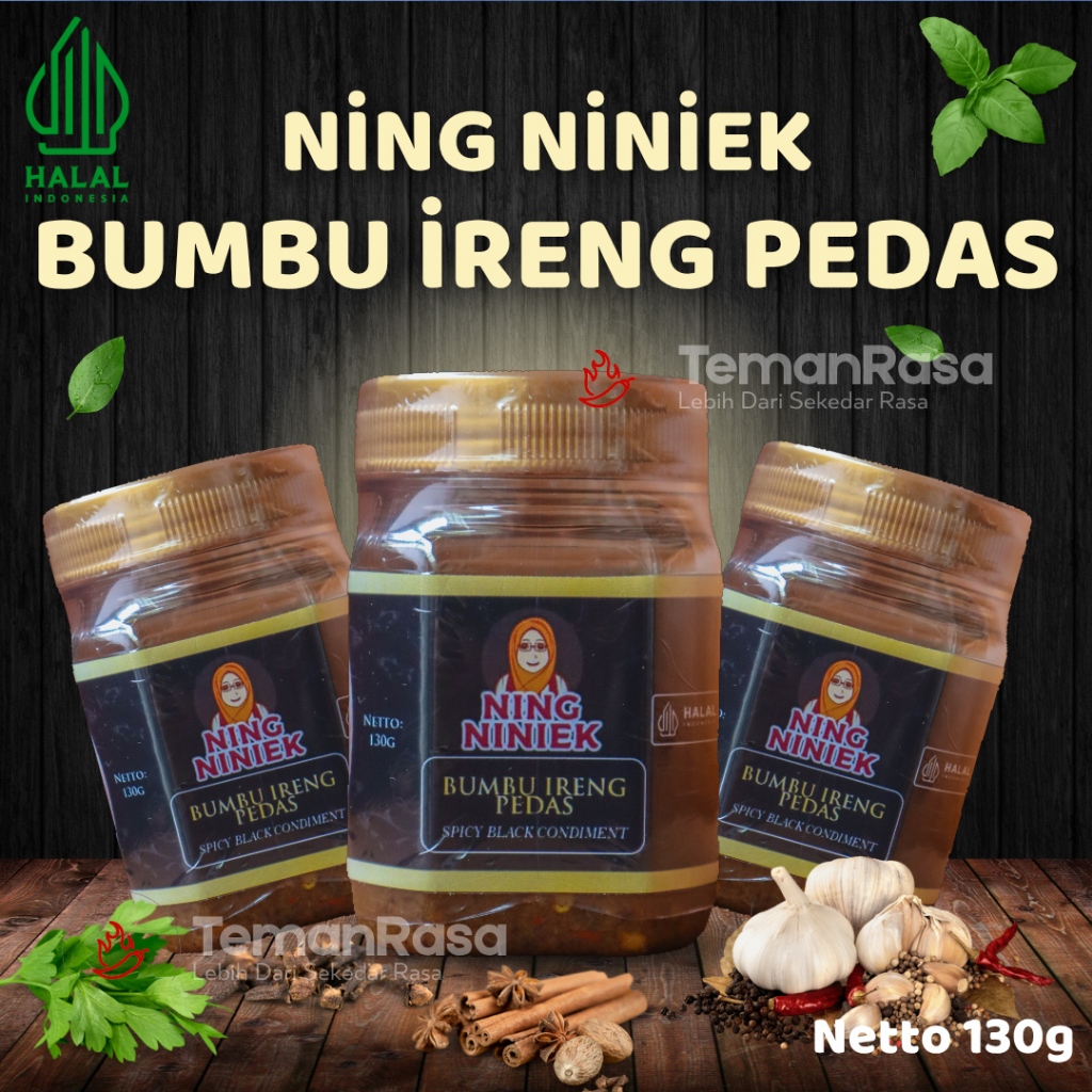 

Ning Niniek Bumbu Ireng Pedas 130gr - Bumbu Hitam Pedas Siap Saji Original Asli Surabaya