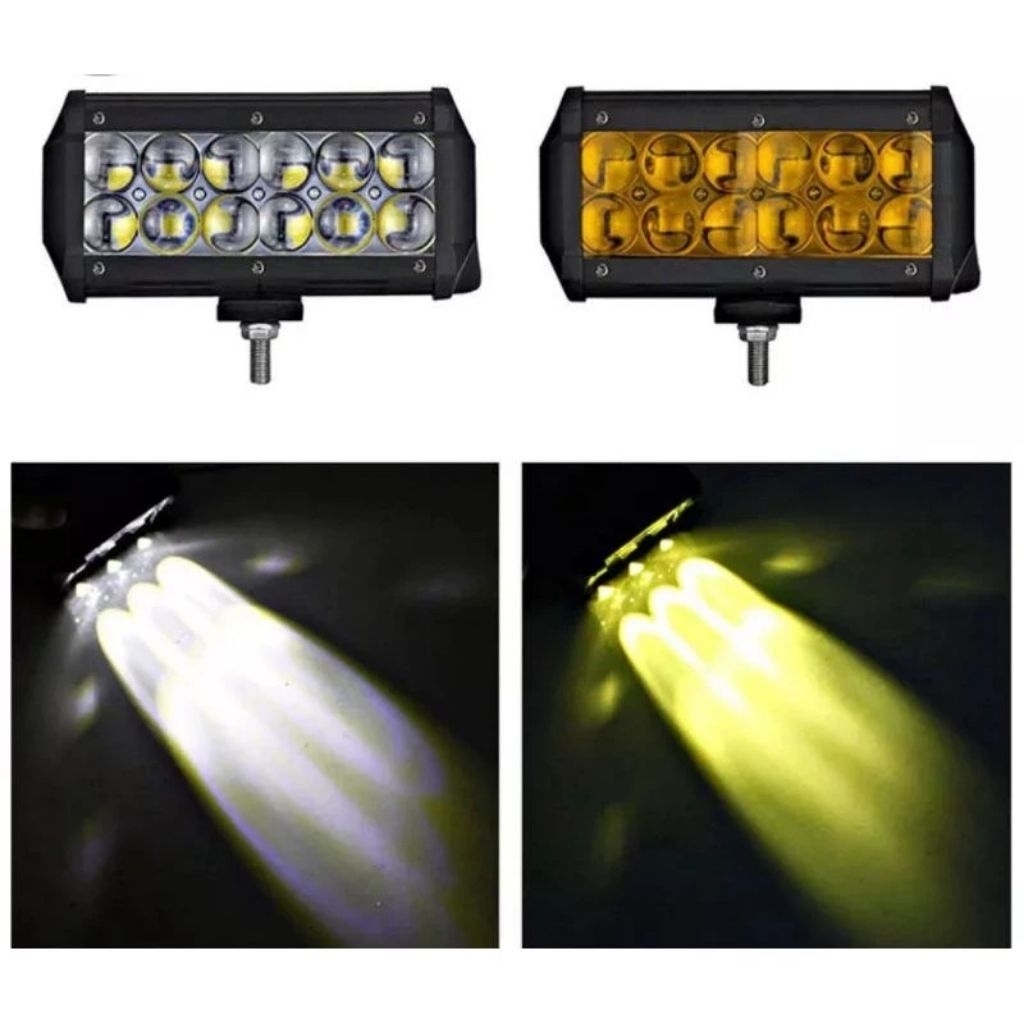 Lampu Sorot 4D Premium 60W 7 Inch LED Light Bar Spot/Beam 4x4 Offroad motor & mobil tegangan 12V 24V