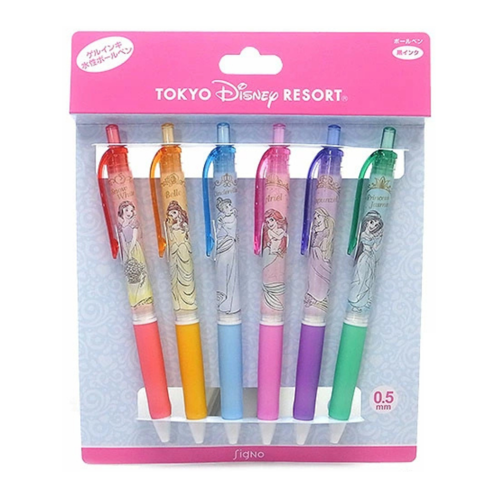 

Uni Signo RT Disney Princess Tokyo Disney Resort Set of 6 Gel Pen 0.5mm Pulpen Limited Edition