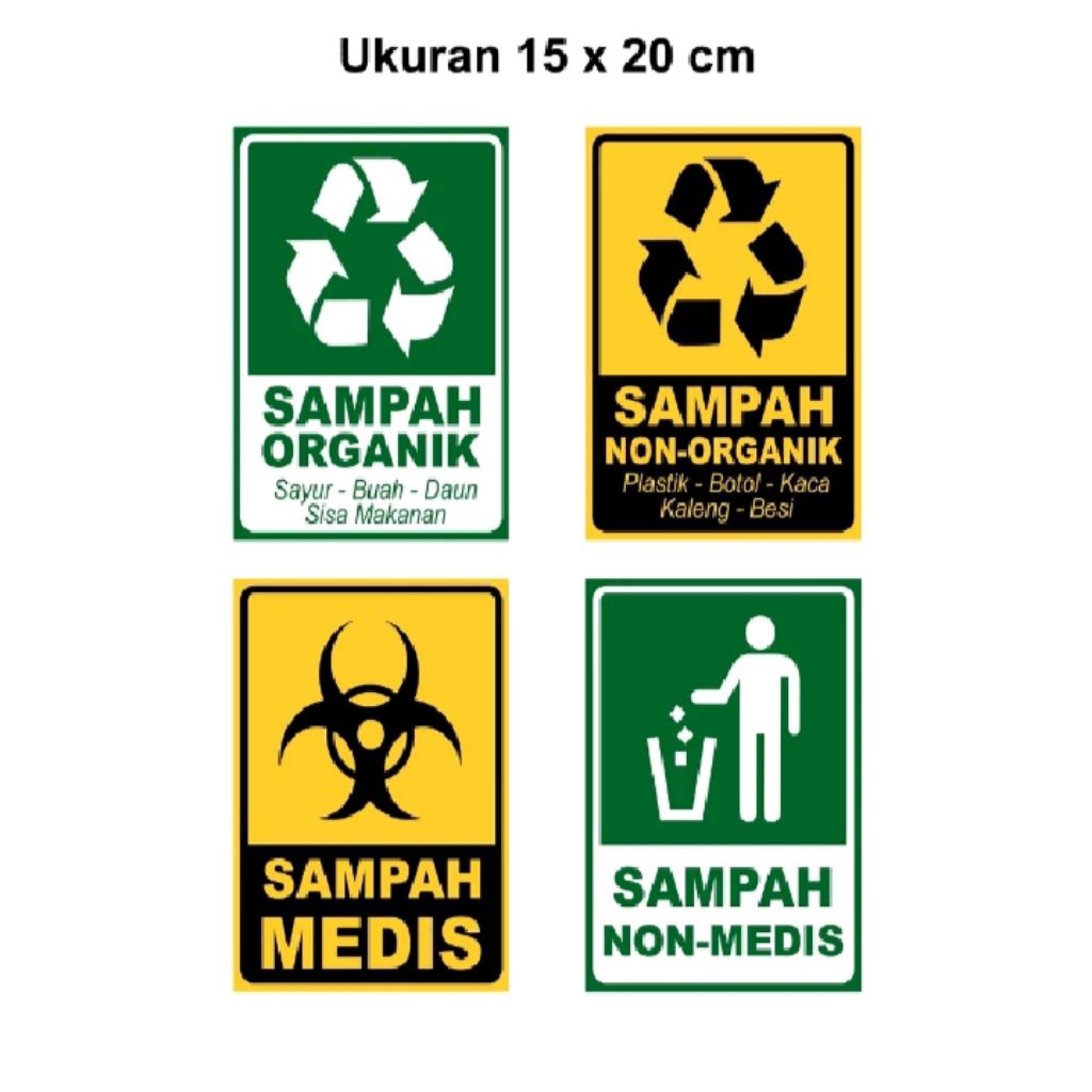 

STIKER SAMPAH 10X15CM SIGN RAMBU K3