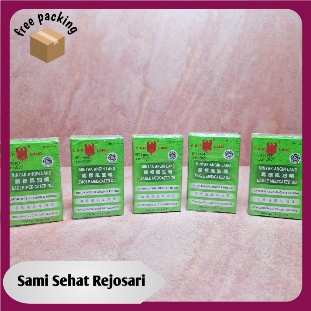 5 Pcs CAP LANG MINYAK ANGIN PPO 3 ML