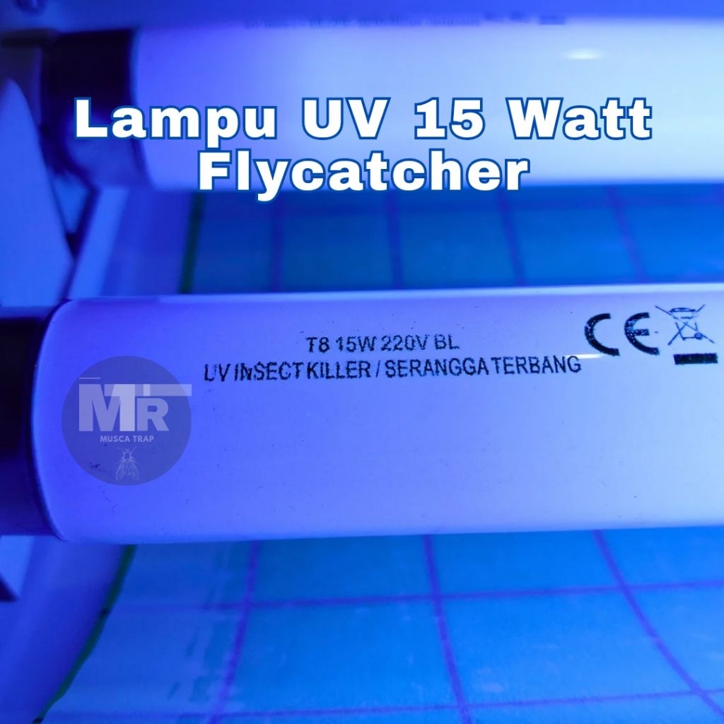Lampu UV Flycatcher Perangkap Lalat Nyamuk Refill 15 Watt JunDW