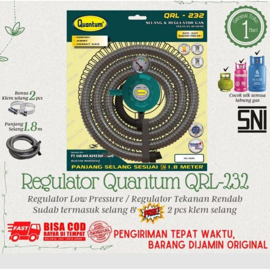 Selang Dan Regulator Gas Quantum