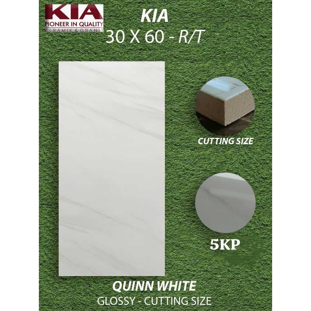 keramik kia quinn white 30x60 cutting medan
