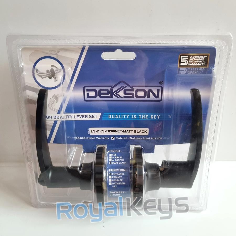 Lever Set Dekson Dekkson LS T6300 T 6300 ET Black Hitam Gagang Handle Kunci Pintu