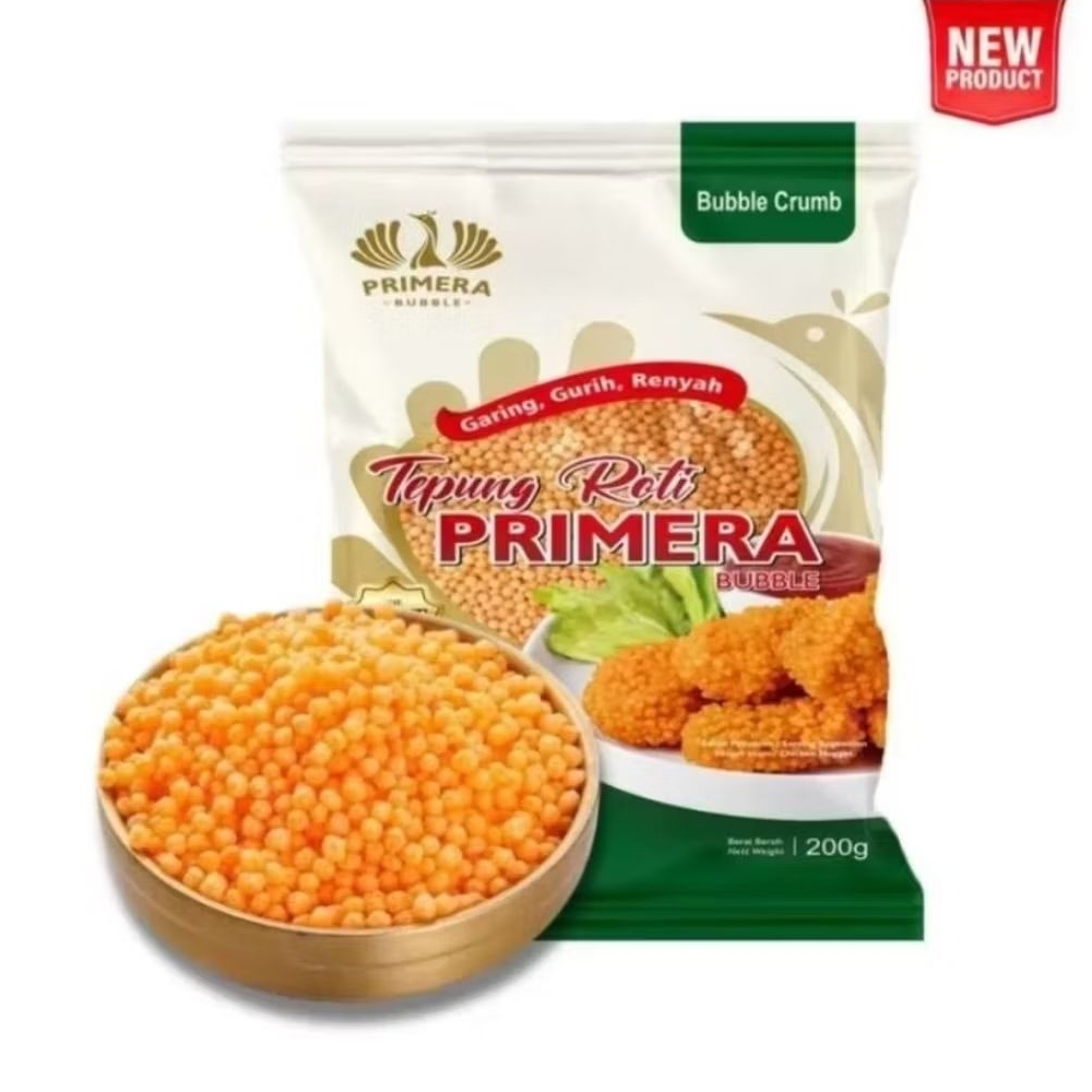 

PRIMERA Tepung Roti Bubble Crumb 200gr Garing Renyah Halal