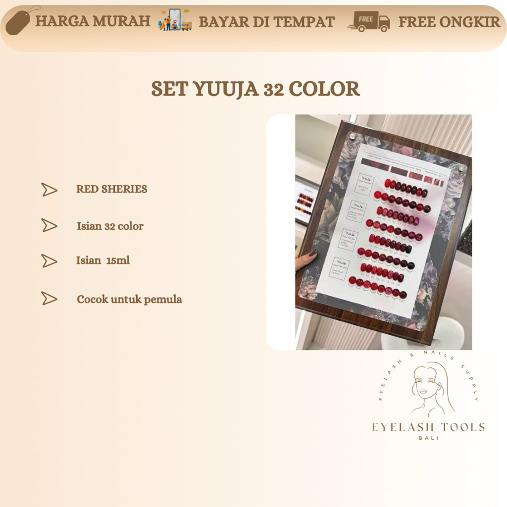 

SET YUUJA RED SERIES 32 COLOR GEL POLISH NAIL GEL NAIL ART