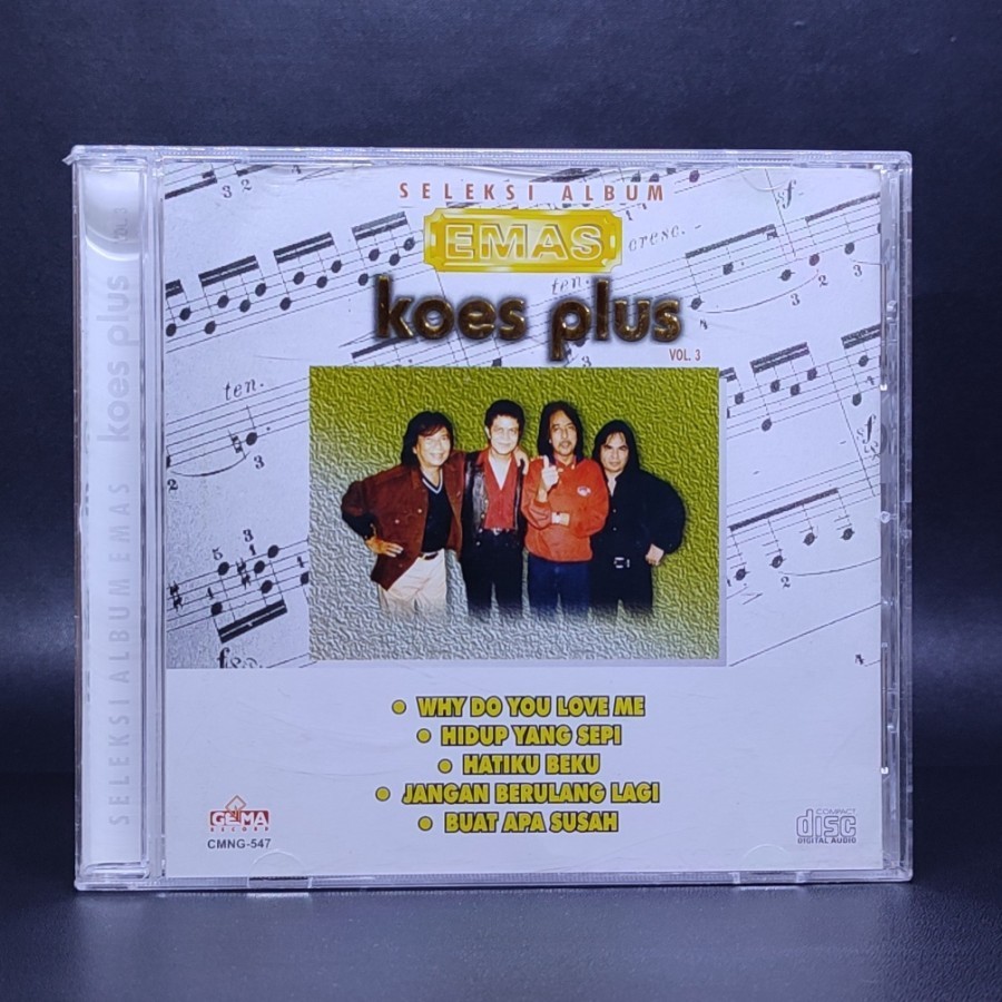 CD KOES PLUS - SELEKSI ALBUM EMAS & 50TH ALBUM EMAS KOES PLUS VOLUME 1 ORIGINAL