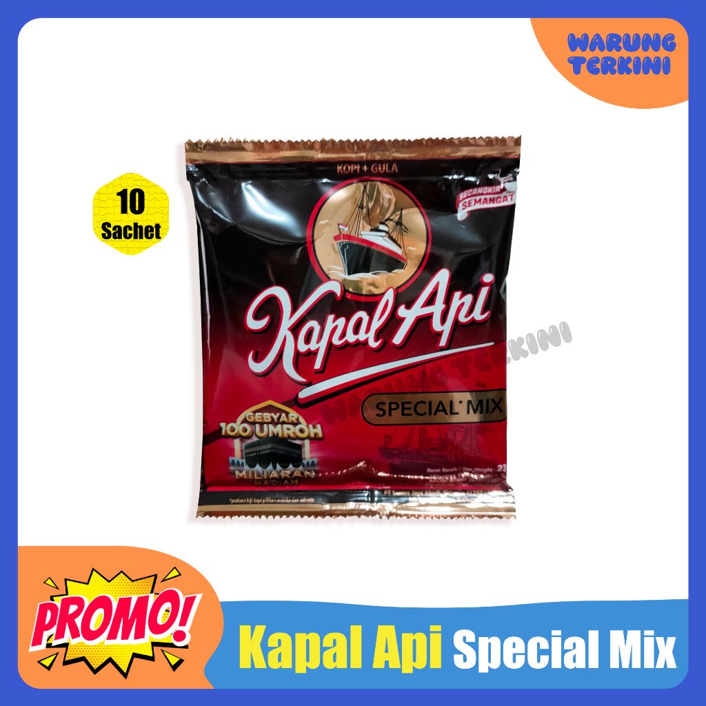 

Kopi Kapal Api Spesial Mix 1 Renceng 23g | Minuman Serbuk Kopi + Gula