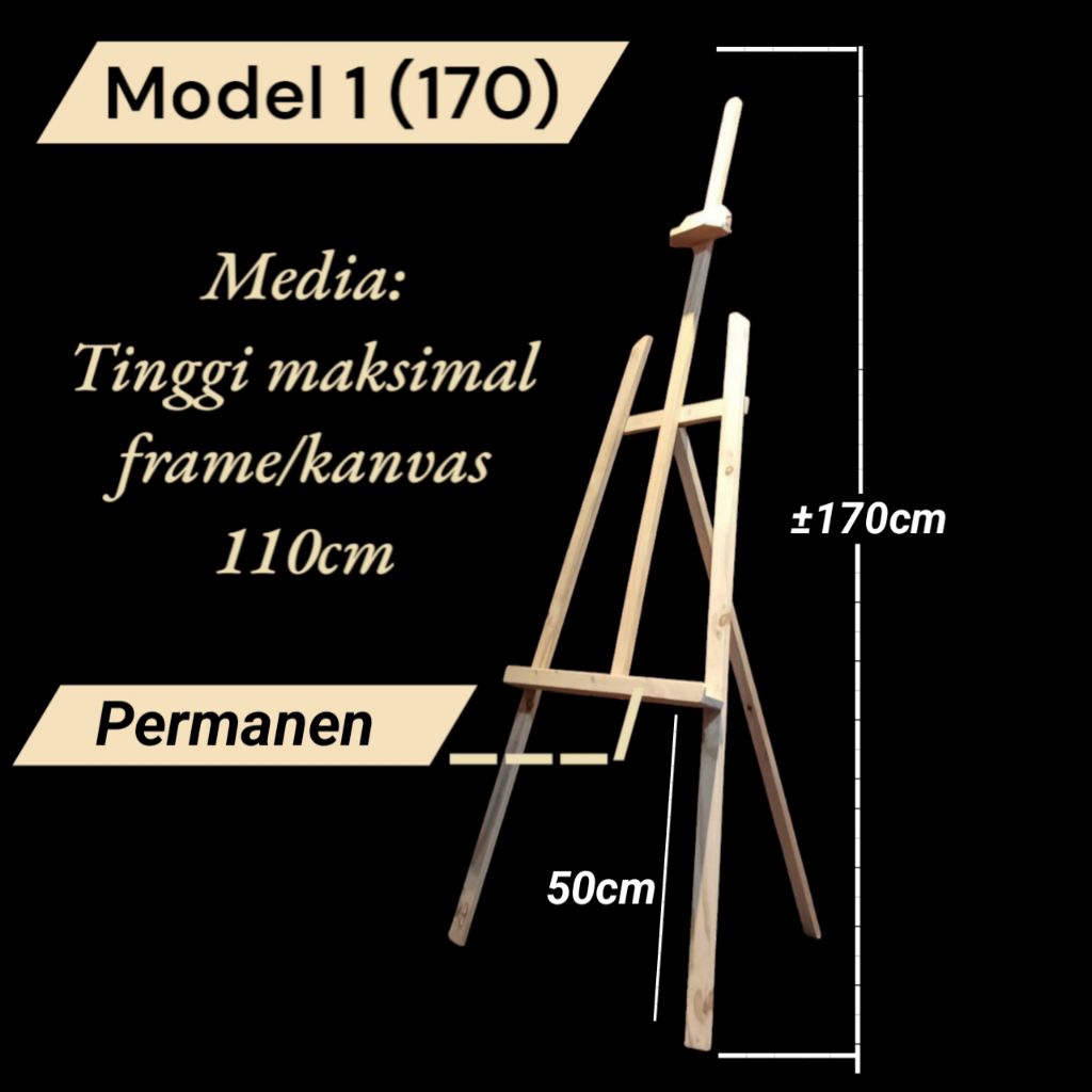 

standing wooden easel 170cm (Permanen) DE. EASEL