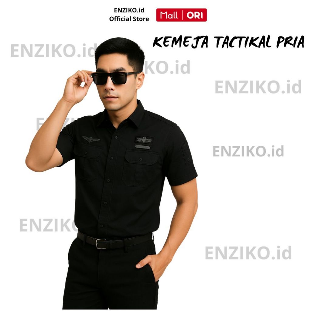 ENZIKO Kemeja Pria Taktikal Pdh Pdl Baju Outdoor Tactical Lapangan Seragam Kerja Lengan Pendek Warna