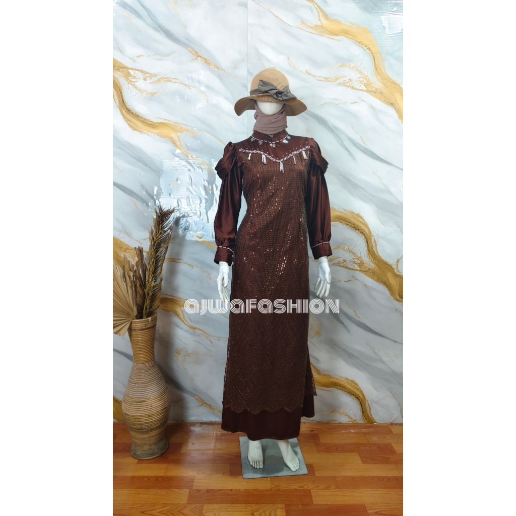 LUVITA DRESS BRUKAT MEWAH // BRIDESMAID // OOTD HIJAB // BAJU KONDANGAN // BAJU LEBARAN