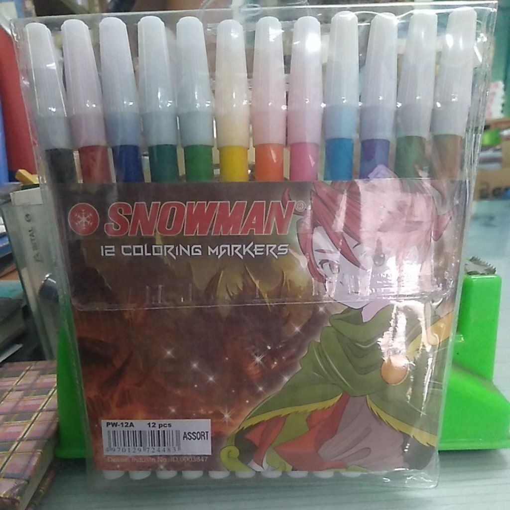 

SNOWMAN 12 COLORING MARKERS