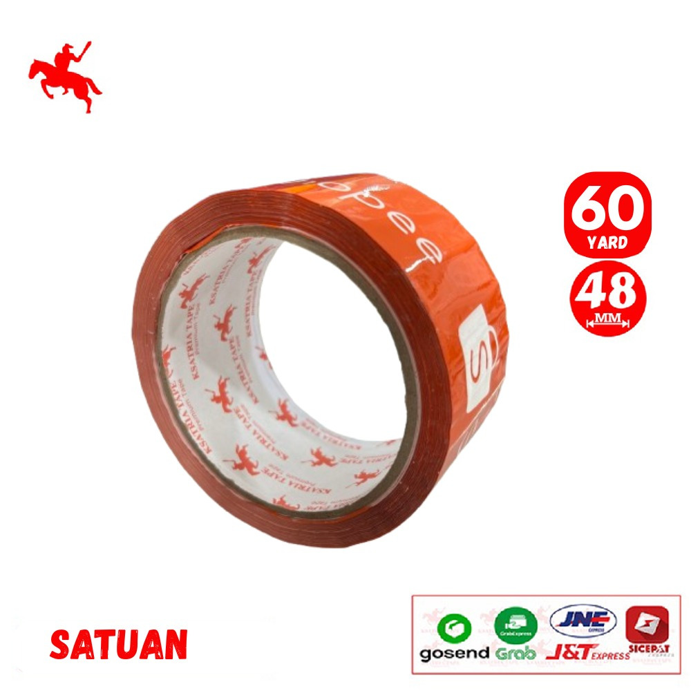 

Lakban OPP Tape Printing Ksatria 60 Yard-48MM Pcs