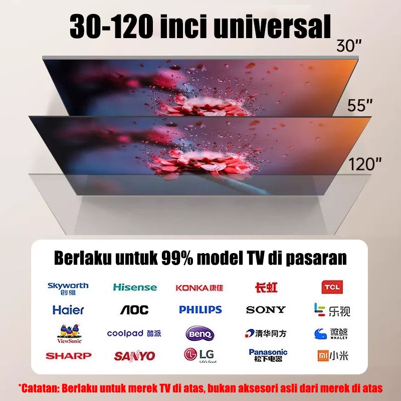 Untuk semua TV bracket tv 32 inch Bracket Tv Layar berputar 180 Kapasitas menahan beban 400KG braket