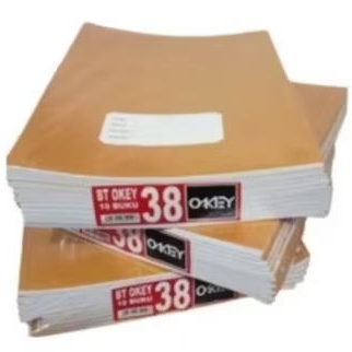 

Buku Tulis Okey Motif Sampul Coklat 38 lembar isi 10pcs