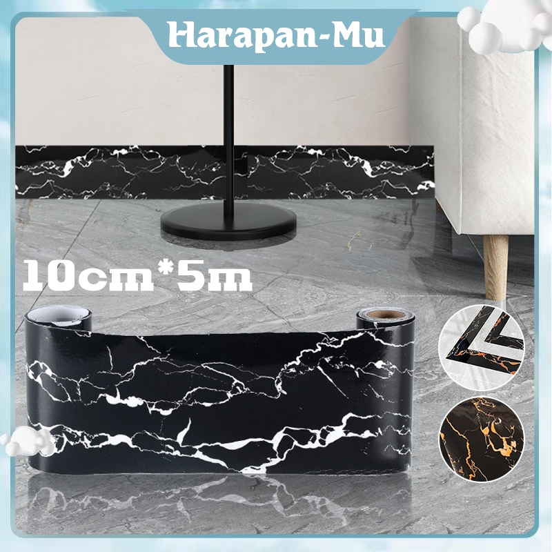 10cm*5m Wallpaper Dinding Sticker Lis Pinggir Keramik Dinding Tahan Air