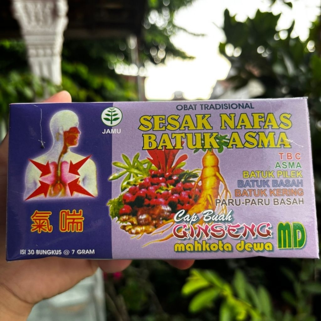 

Obat Sesak Nafas & Asma Herbal Alami | Jamu Cap Ginseng Mahkota Dewa
