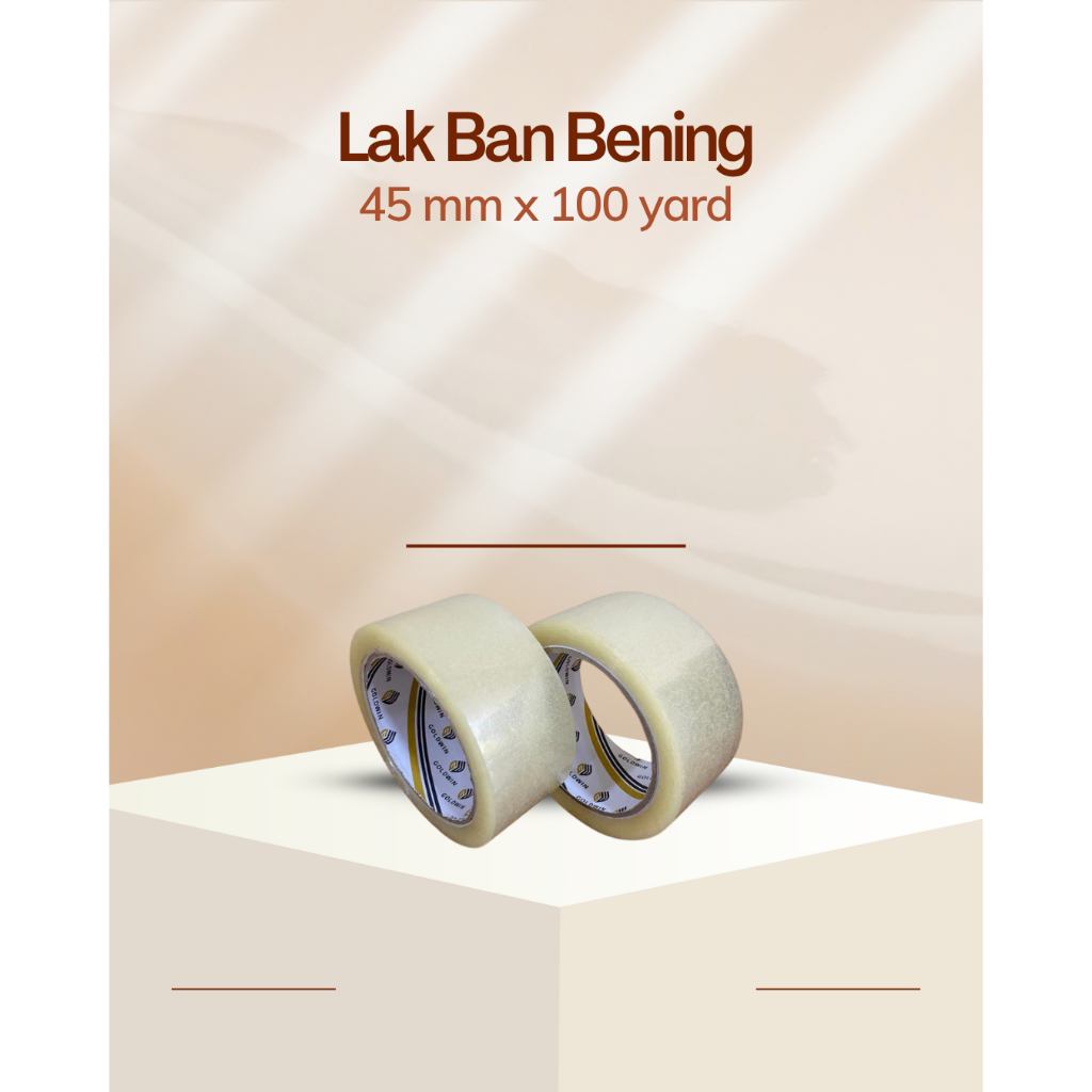 

Lakban Bening Ukuran 45mm X 100 Yard Isolasi buat packing bening