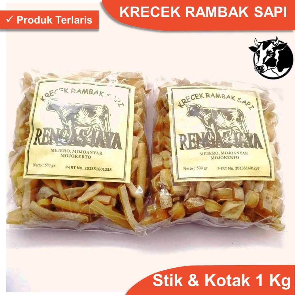 

MIX Kerupuk Rambak Sapi Mentah Stik dan Kotak | Krecek Rambak Kulit Sapi 1Kg