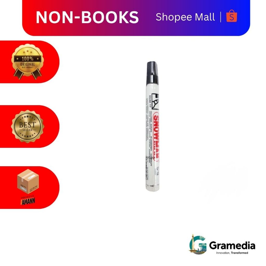 

Gramedia MKG - Snowman Marker G-12 Black / Pcs