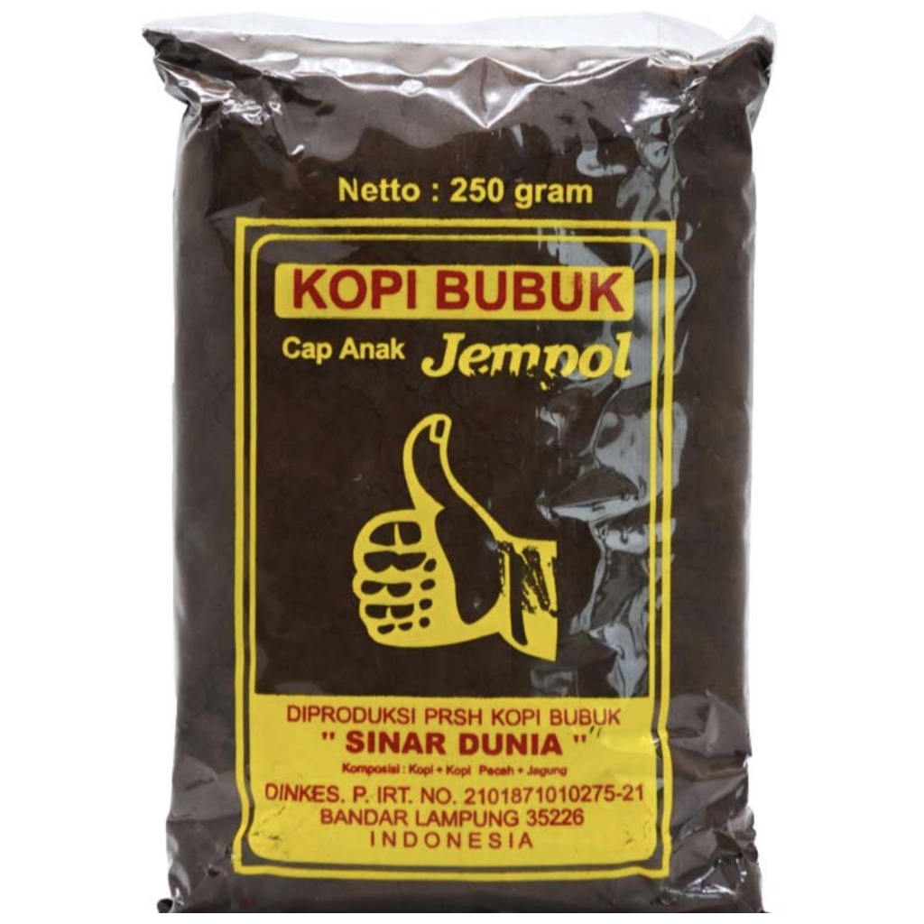 

KOPI BUBUK ASLI LAMPUNG CAP JEMPOL 250 GR