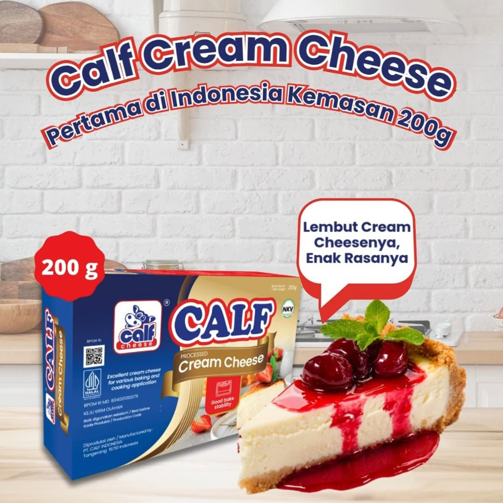 

Cream Cheese 200gr Calf Krim Keju 200 gram