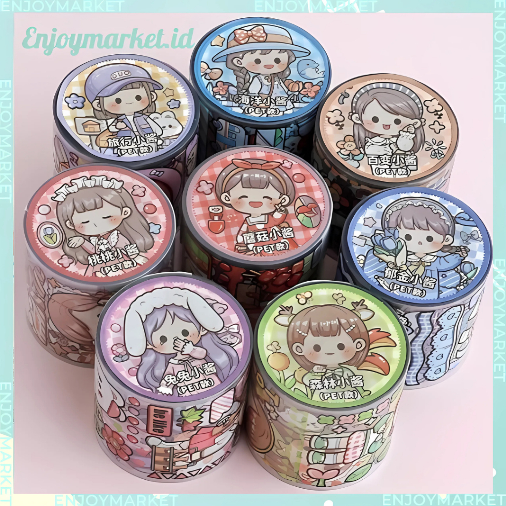 

Masking Tape Dodogirl Washitape Stiker PVC/Bening Anti Air TLD85