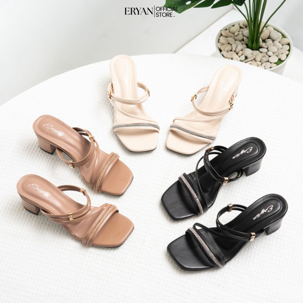 Sandal heels hak tahu 5 cm wanita