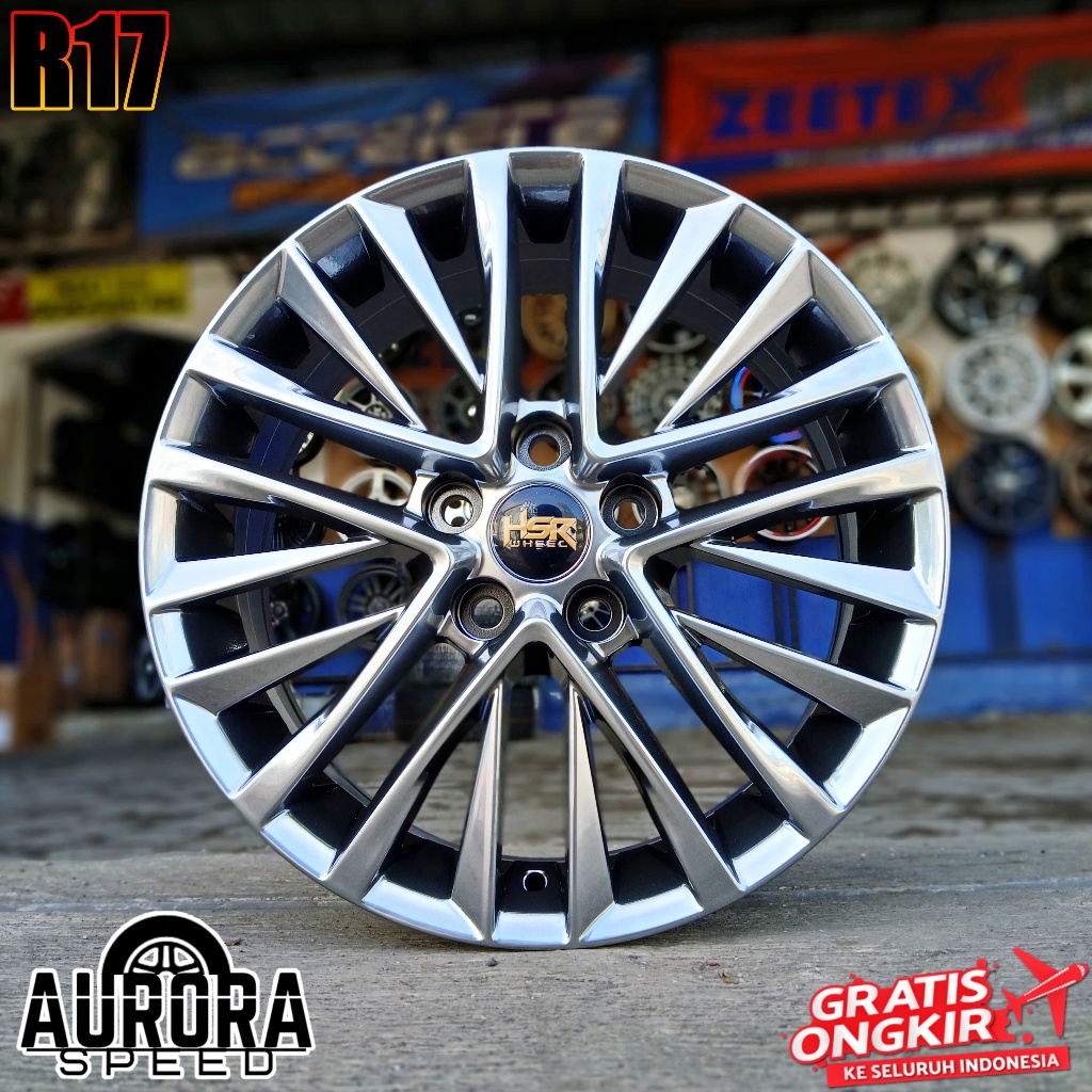 Velg HSR ring 17 mobil Xpander Innova Rush Terios Ertiga HRV Civic Stargazer Pelek HSR London R17