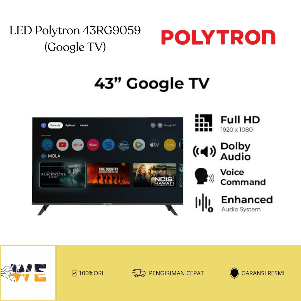 LED TV Polytron 43in 43RG9059 Android TV