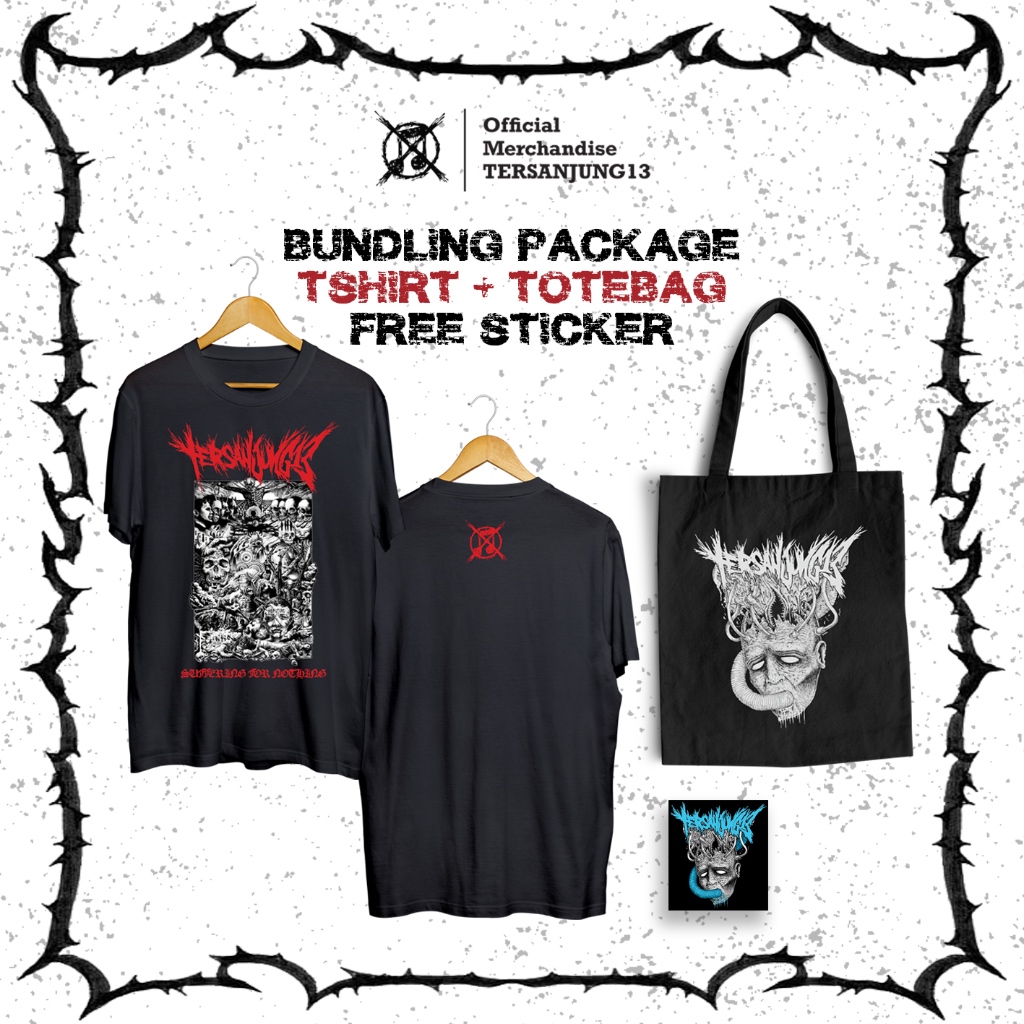 Paket Bundling | Kaos Band Official Tersanjung13 & Totebag | Tas Jinjing   Kaos Band | Kaos Musik | 