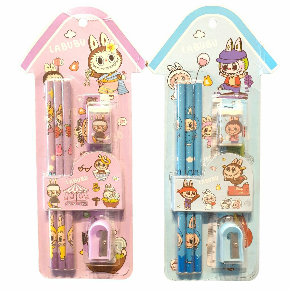 

#Qreinashop SET. Alat Tulis LABUBU 6IN1