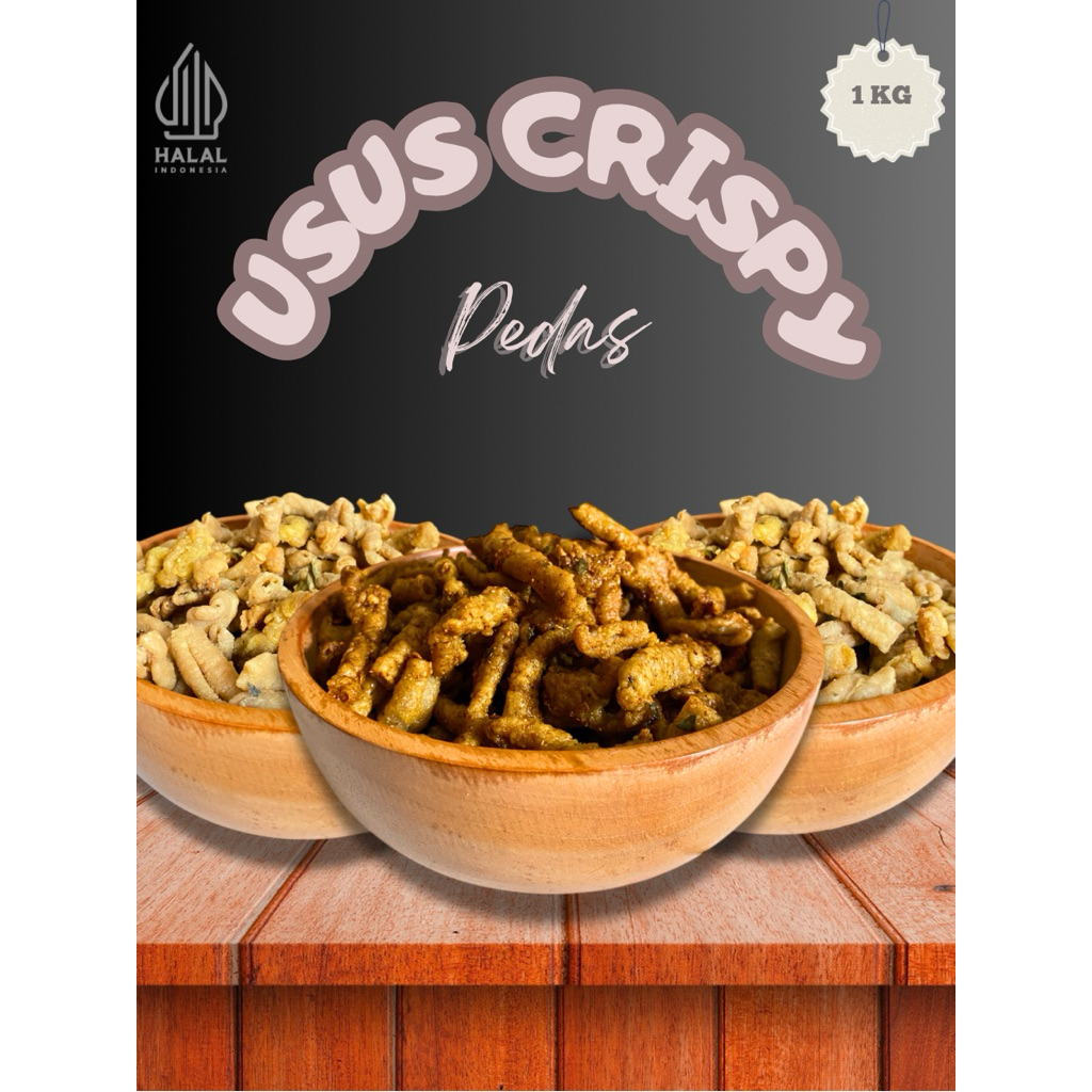 

(1 KG) Usus Ayam Crispy Rasa Pedas Cikruh Daun Jeruk Kriuk Renyah