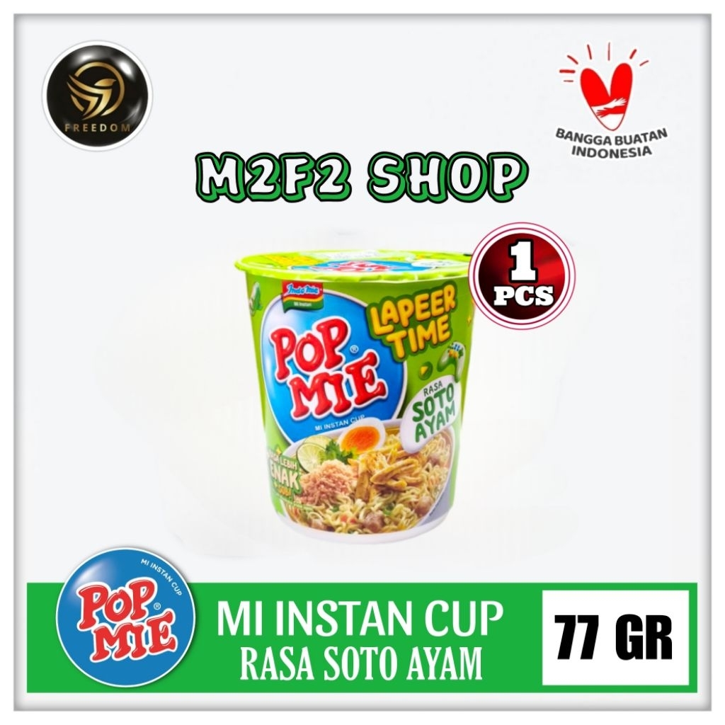 

POP MIE | Mi Instan Cup Kuah Rasa Soto Ayam Serbuk Koya - 77 gr (Kemasan Satuan)