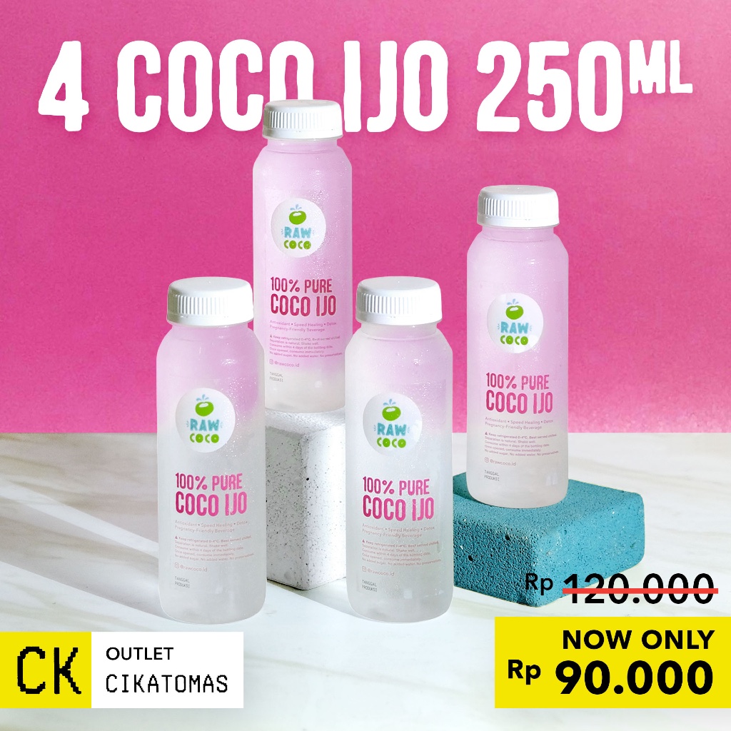 

Paket 4x Coco Ijo 250ml - Air Kelapa Hijau Murni