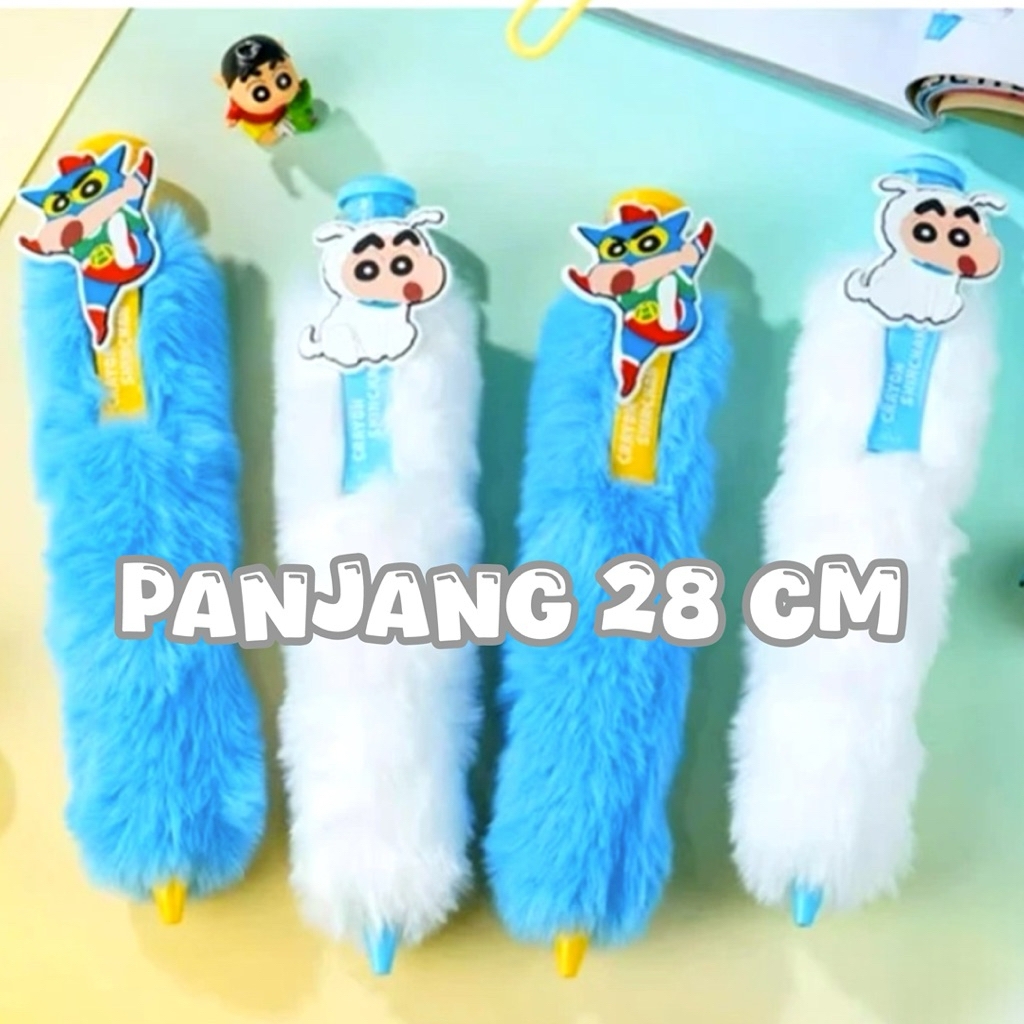 

Bolpen Jumbo Bulu Panjang 28cm Barbie Sinchan Capybara —MAY272
