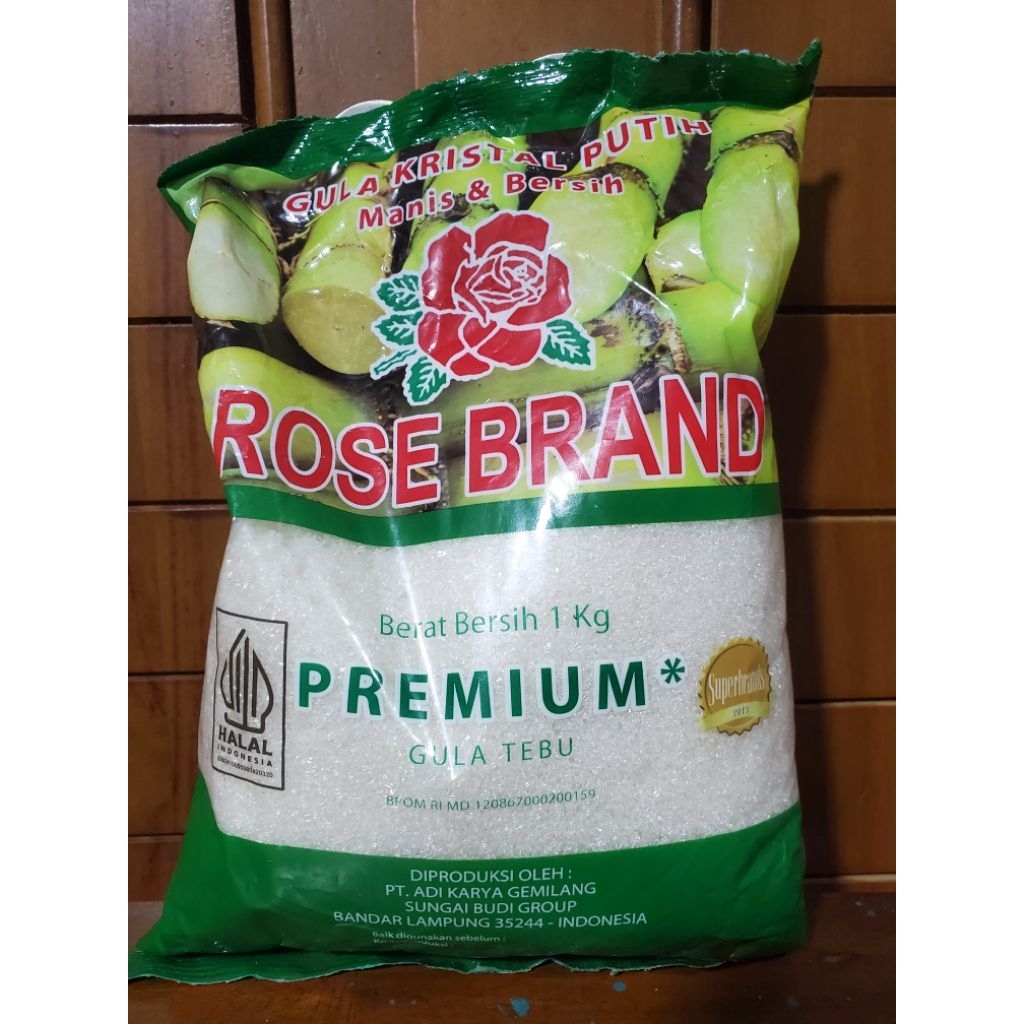 

Rosebrand Hijau gula pasir /Kristal Premium 1 Kg /Satu Kilogram / Asli 100% Tebu.