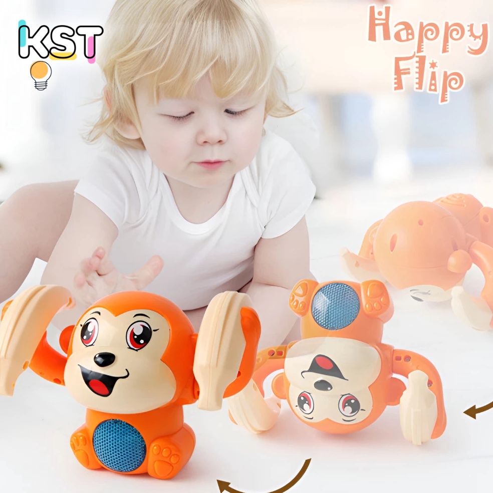 KODE P78J KST Happy Flip Little Monkey  Mainan Anak Laki Laki Perempuan 3 Tahun  Mainan Monyet Gerak