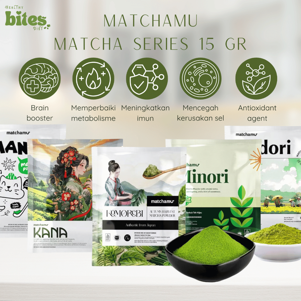 

Matchamu Matcha Series 15gr Matchamu Pure Japanese Matcha Bubuk Matcha Jepang Matcha Premium