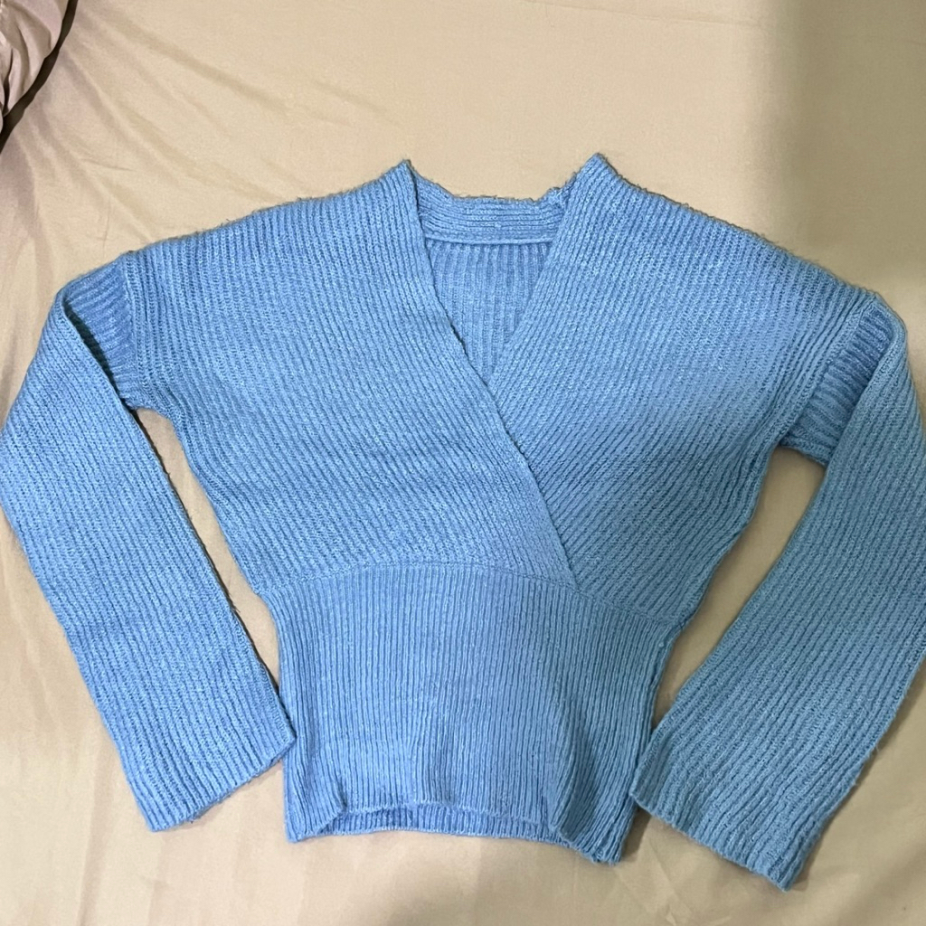 Blouse polkadot polka pink baby doll atasan wanita knit rajut kemeja blouse shirt white blue press b