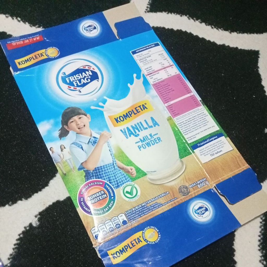 

Kardus Bekas Susu Frisian Flag