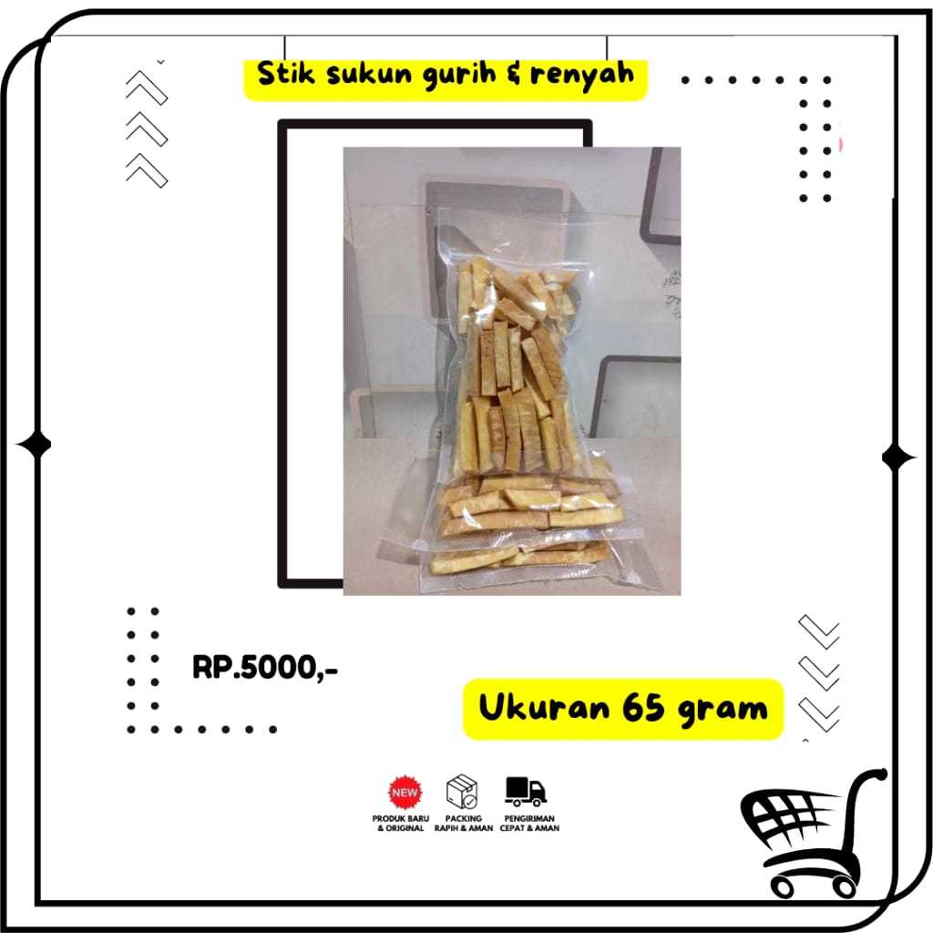 

tmc -stik Sukun / keripik sukun bentuk stik / kripik sukun stik renyah dan gurih
