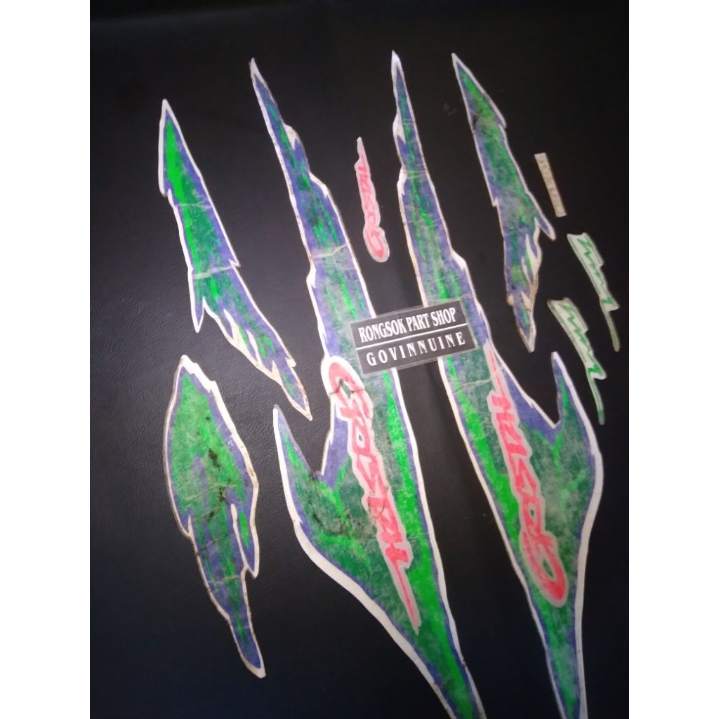striping stiker sticler lis suzuki crystal 91 92 93 tune hijau biri ori asli nos